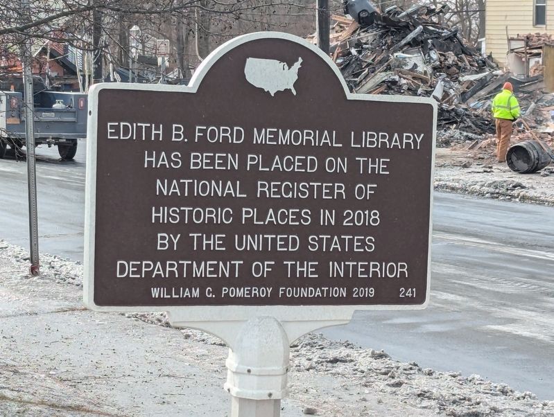 Edith B. Ford Memorial Library Marker image. Click for full size.
