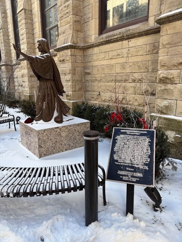 Saint Frances Xavier Cabrini marker and statue. Click for full size. Saint Frances Xavier Cabrini marker and statue image. Click for full size.