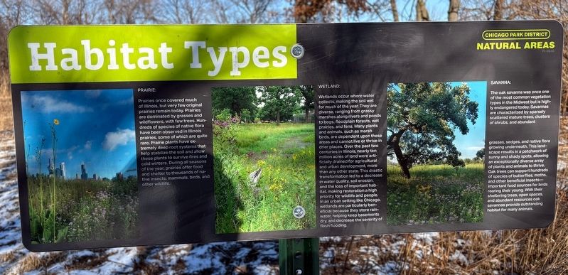 Habitat Types Marker. Click for full size. Habitat Types Marker image. Click for full size.