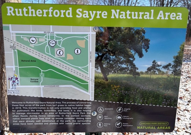 Rutheford Sayre Natural Area Marker image. Click for full size.