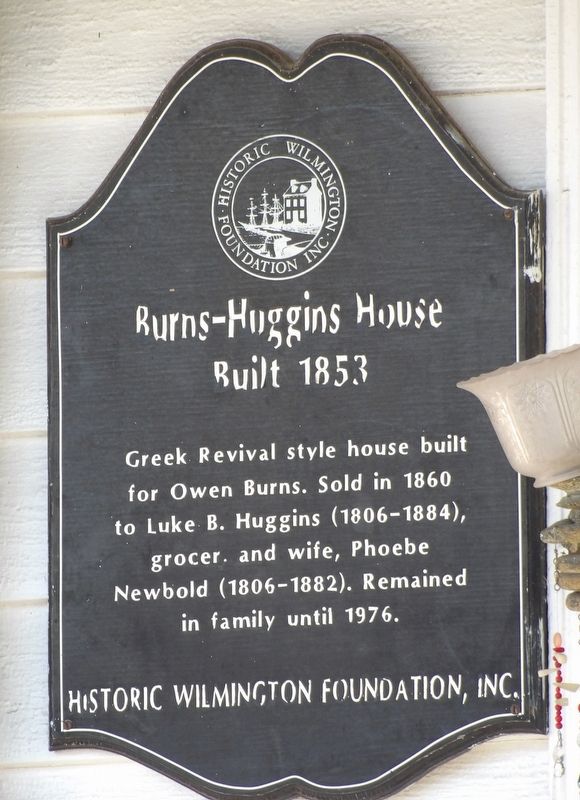 Burns-Huggins House Marker. Click for full size. Burns-Huggins House Marker image. Click for full size.