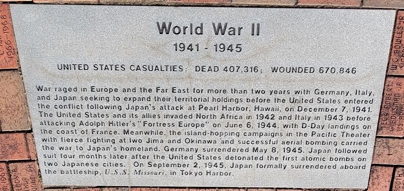World War II Marker image. Click for full size.