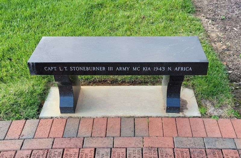 World War II Memorial Bench image. Click for full size.