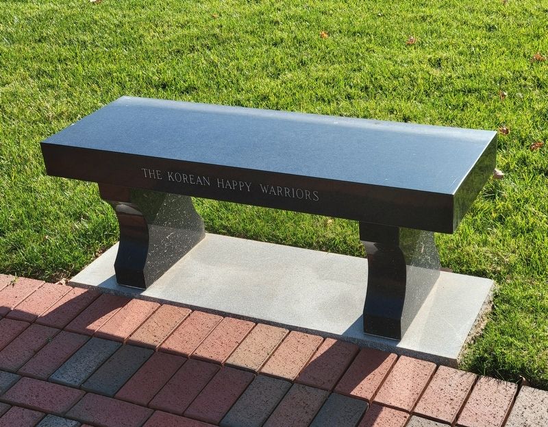 The Korean Happy Warriors Memorial Bench image. Click for full size.