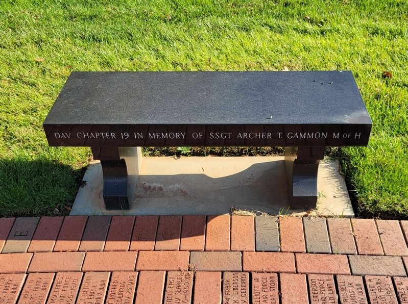 Archer T. Gammon Memorial Bench image. Click for full size.