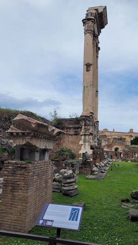 The Temple of the Dioscuri and Marker image. Click for full size.