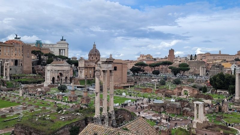 The view of the Temple of the Dioscuri and Roman Forum from the Palatine Hill image. Click for full size.