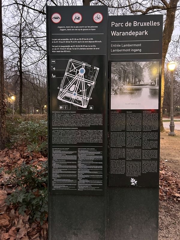 Parc de Bruxelles / Warandepark Marker. Click for full size. Parc de Bruxelles / Warandepark Marker image. Click for full size.