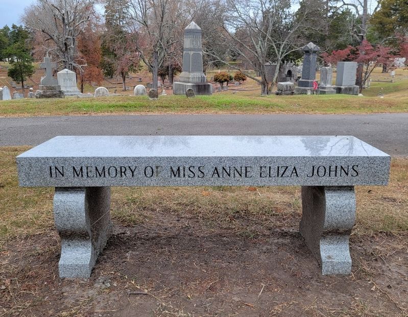 Anne Eliza Johns Memorial Bench image. Click for full size.