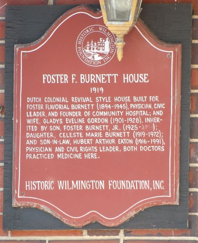 Foster F. Burnett House Marker. Click for full size. Foster F. Burnett House Marker image. Click for full size.