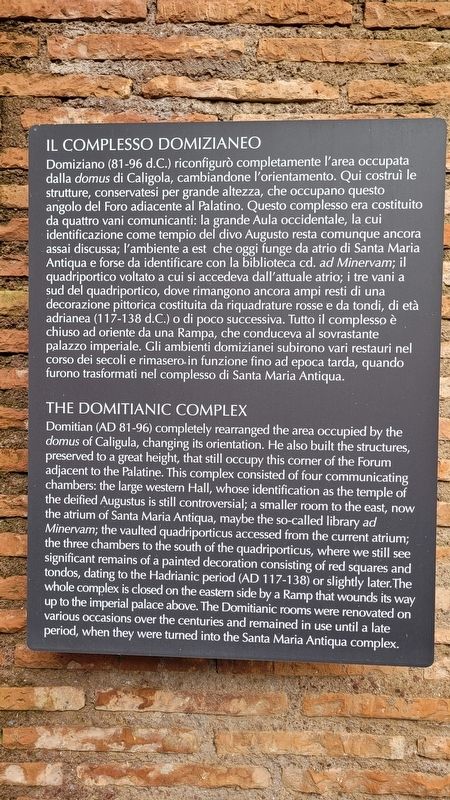 Il Complesso Domizianeo / The Domitianic Complex Marker image. Click for full size.