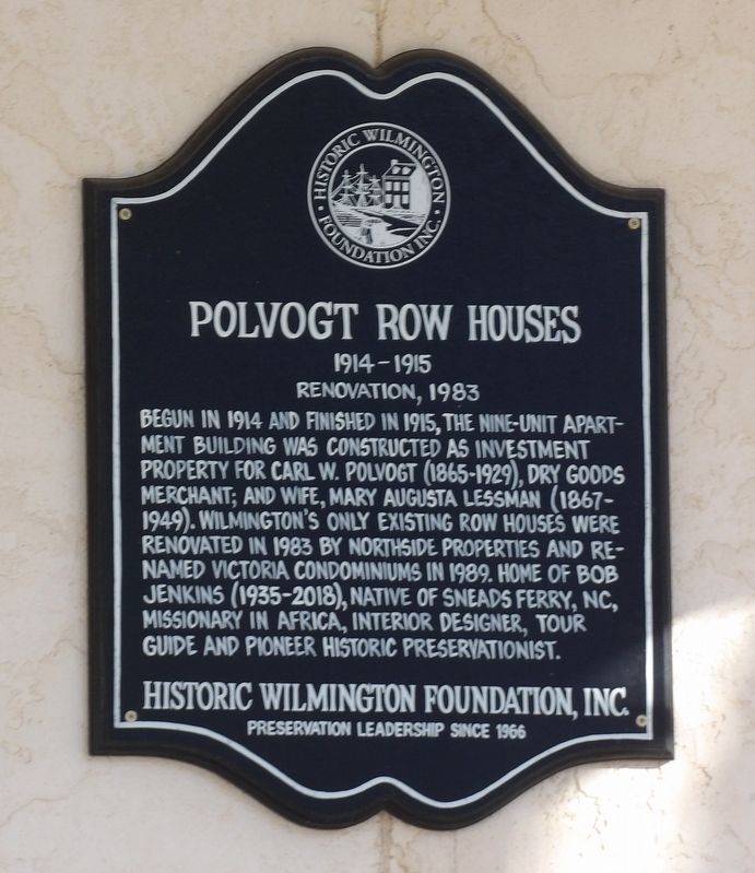 Polvogt Row Houses Marker image. Click for full size.