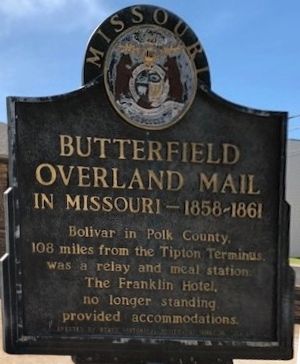 Butterfield Overland Mail in Missouri - 1858-1861 Marker image. Click for full size.