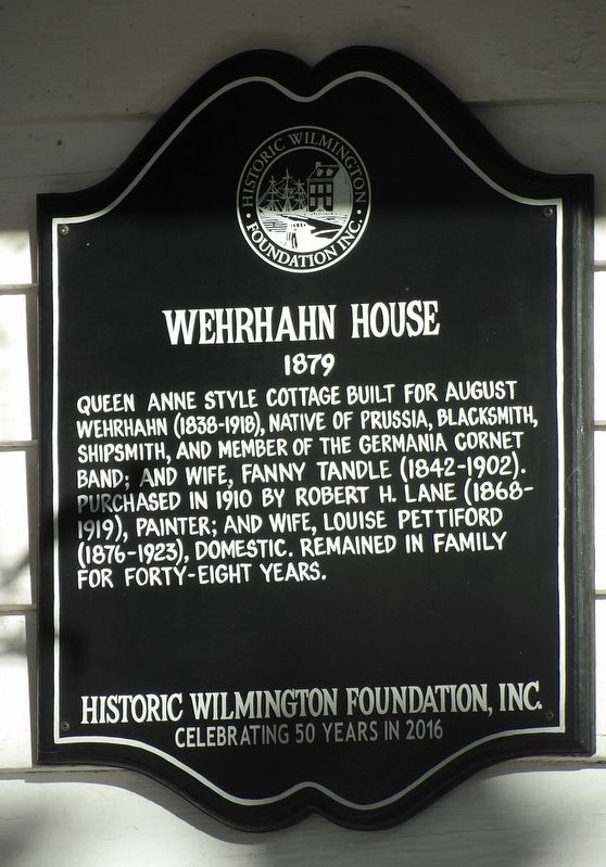 Wehrhahn House Marker. Click for full size. Wehrhahn House Marker image. Click for full size.