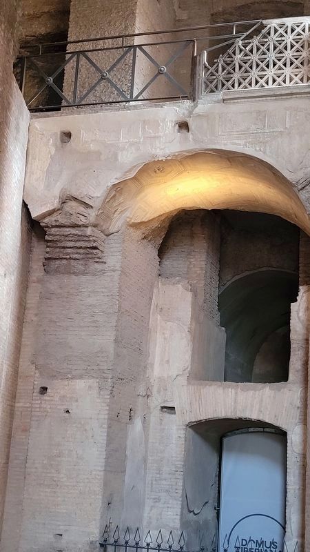 Lighted closeup view under the arch of the Bridge of Caligula. Click for full size. Lighted closeup view under the arch of the Bridge of Caligula image. Click for full size.