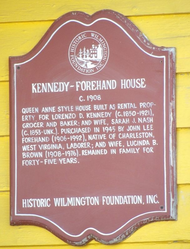 Kennedy-Forehand House Marker image. Click for full size.