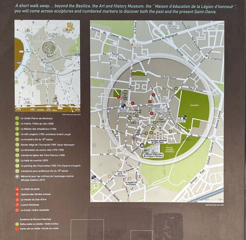 Marker detail: Map of Saint-Denis Historical markers image. Click for full size.