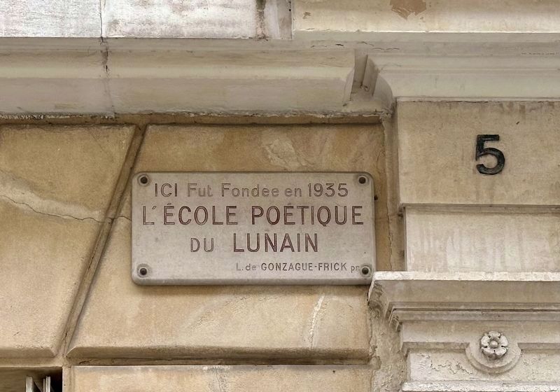 L��cole Po�tique de Lunain Marker image. Click for full size.