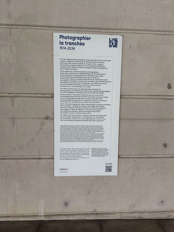 Photographier la Tranchée Marker. Click for full size. Photographier la Tranchée Marker image. Click for full size.