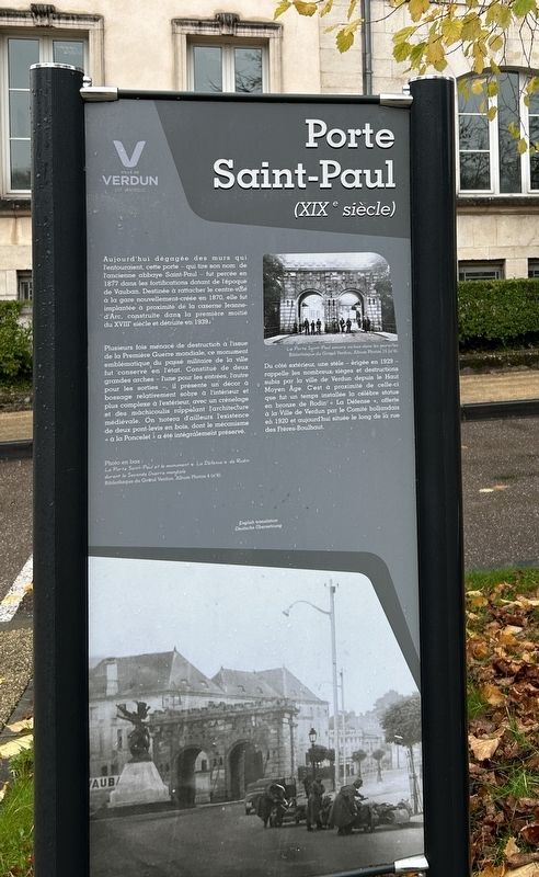 Porte Saint-Paul Marker. Click for full size. Porte Saint-Paul Marker image. Click for full size.