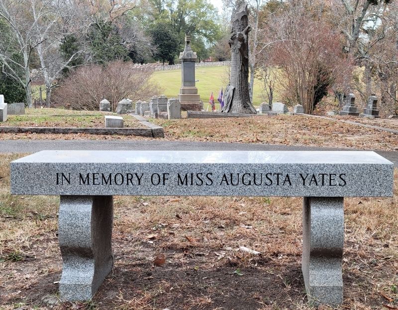 Augusta Yates Memorial Bench. Click for full size. Augusta Yates Memorial Bench image. Click for full size.