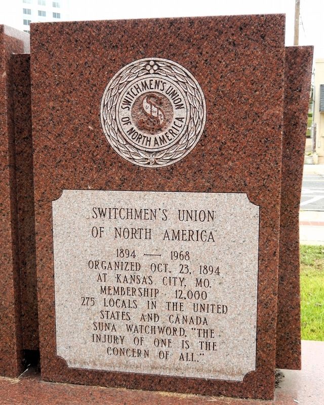 Switchmen's Union of North America Marker. Click for full size. Switchmen's Union of North America Marker image. Click for full size.