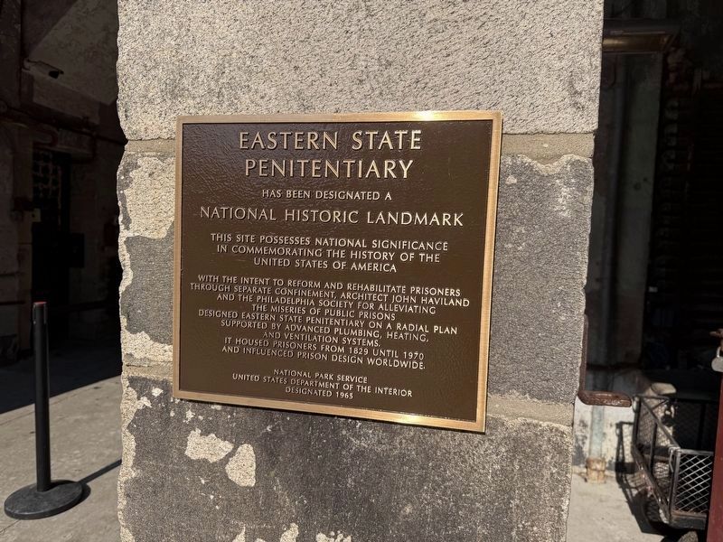 Eastern State Penitentiary Marker. Click for full size. Eastern State Penitentiary Marker image. Click for full size.