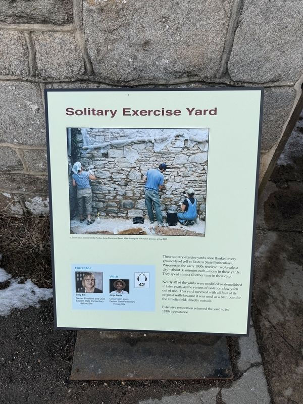 Solitary Exercise Yard Marker. Click for full size. Solitary Exercise Yard Marker image. Click for full size.