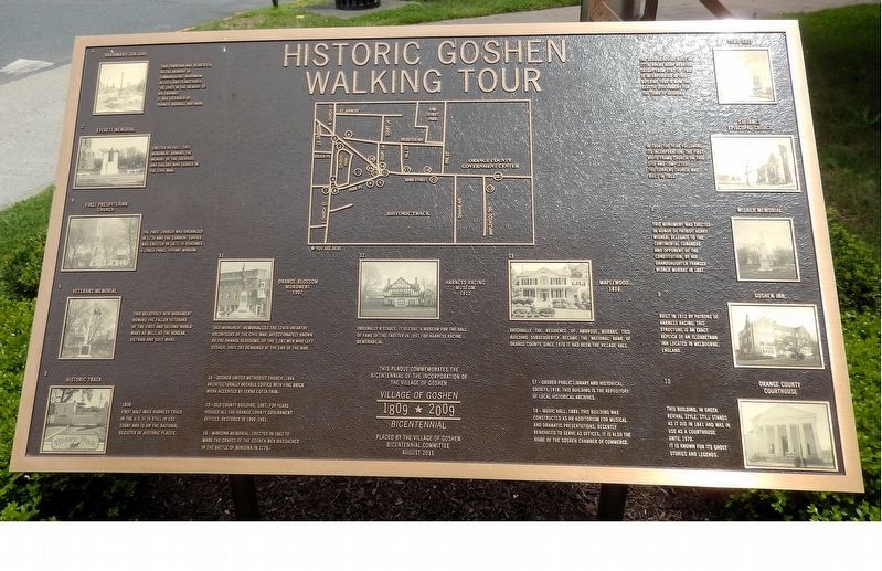 Historic Goshen Walking Tour Marker. Click for full size. Historic Goshen Walking Tour Marker image. Click for full size.