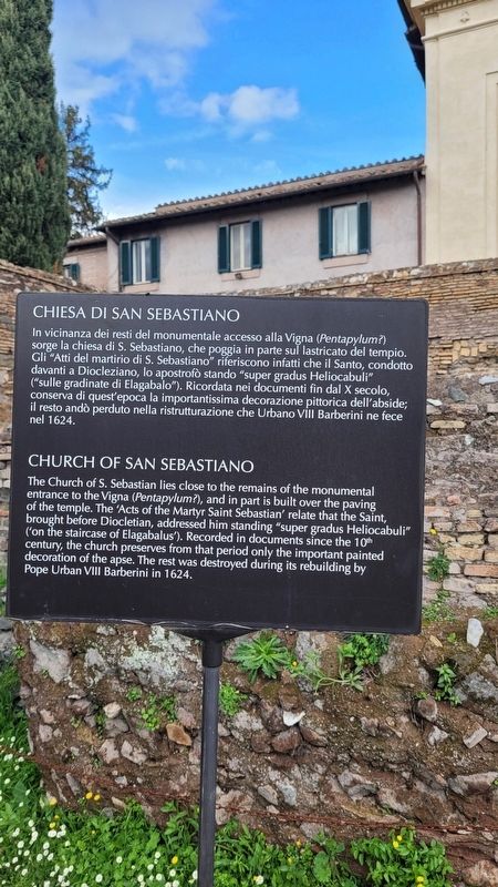 Chiesa di San Sebastiano / Church of San Sebastiano Marker. Click for full size. Chiesa di San Sebastiano / Church of San Sebastiano Marker image. Click for full size.