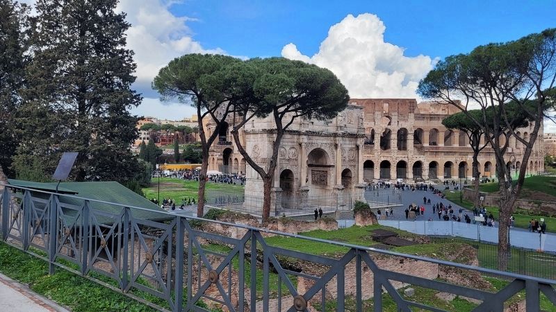 The view of the Arch of Constantine in the background image. Click for full size.