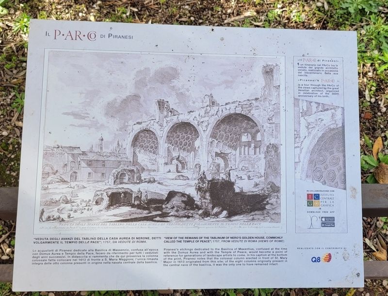Casa Aurea di Nerone / Nero's Golden House Marker image. Click for full size.