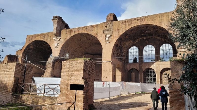 The view of Nero's Golden House from the walkway image. Click for full size.
