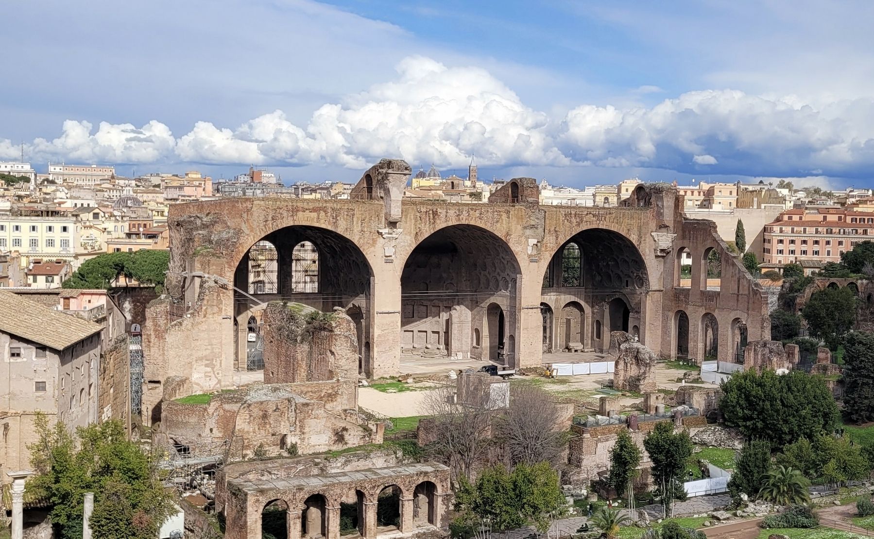 The view of Nero's Golden House from the Belvedere Terrace of the Palatine Hill image. Click for full size.