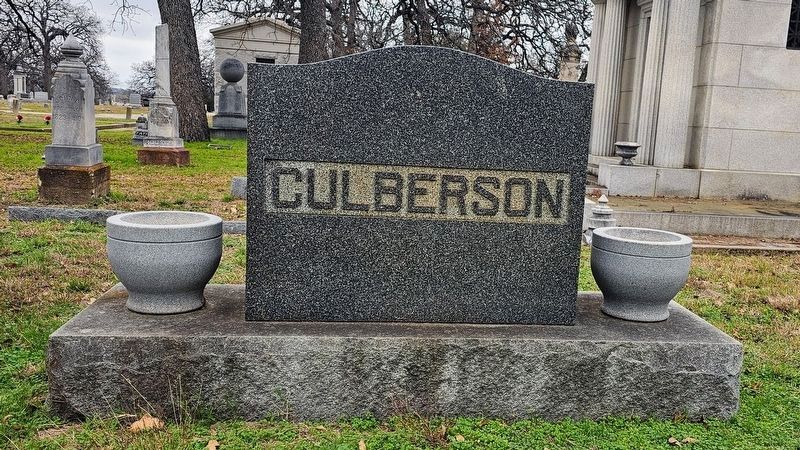 Gravestone of Governor Charles A. Culberson image. Click for full size.