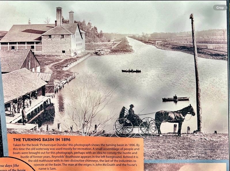 The History of the Turning Basin marker photo and caption detail image. Click for full size.