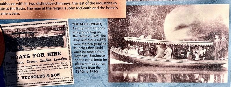 The History of the Turning Basin marker photos and caption detail image. Click for full size.