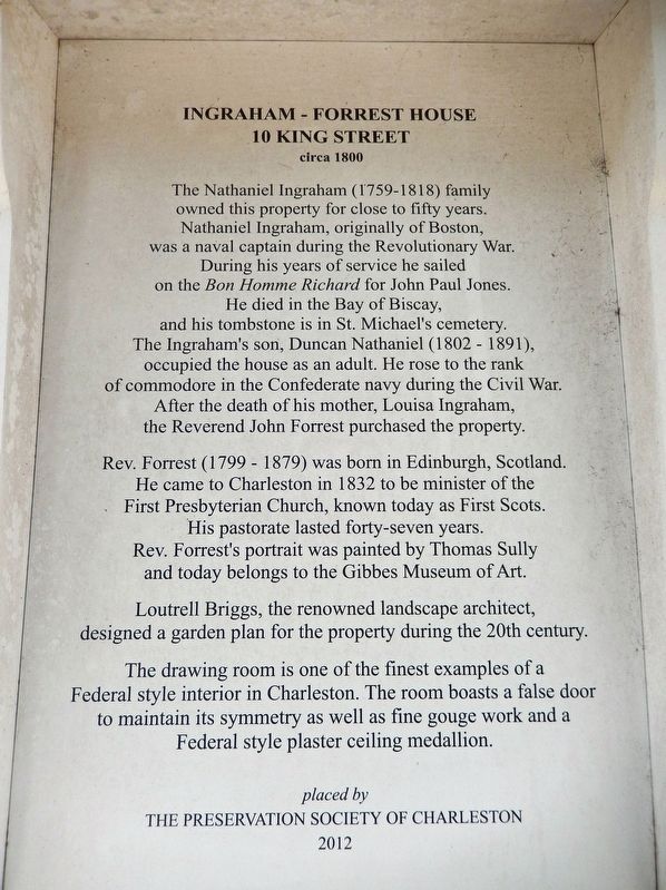 Ingraham-Forrest House Marker image. Click for full size.