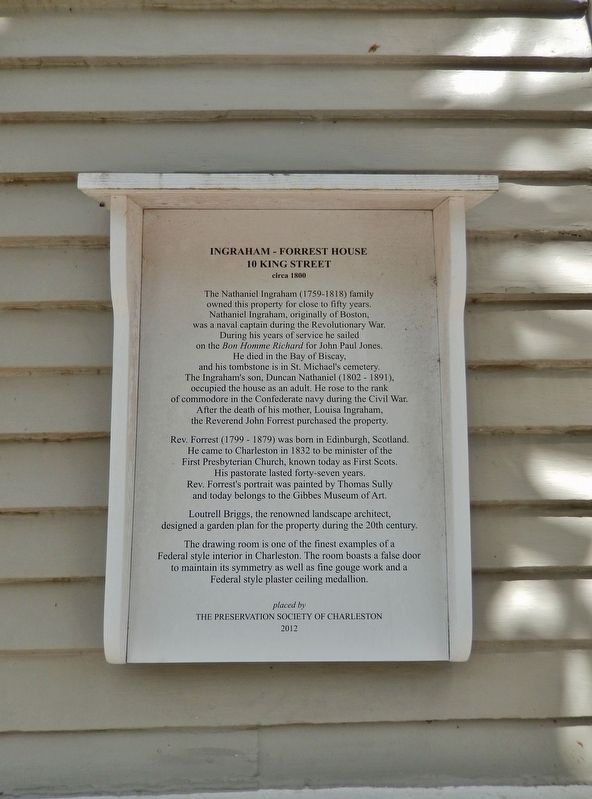 Ingraham-Forrest House Marker image. Click for full size.