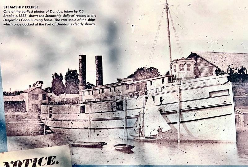 The History of the Desjardins Canal marker photo and caption detail image. Click for full size.