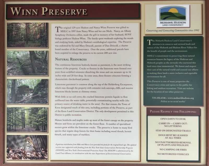 Winn Preserve Marker image. Click for full size.