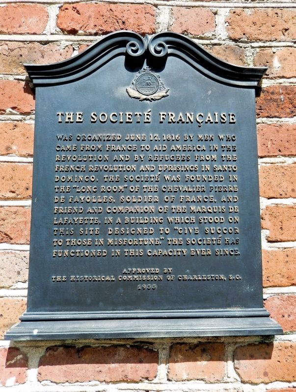 The Societé Française Marker. Click for full size. The Societé Française Marker image. Click for full size.