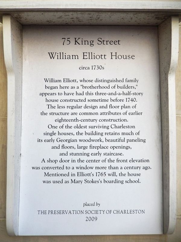 William Elliott House Marker image. Click for full size.