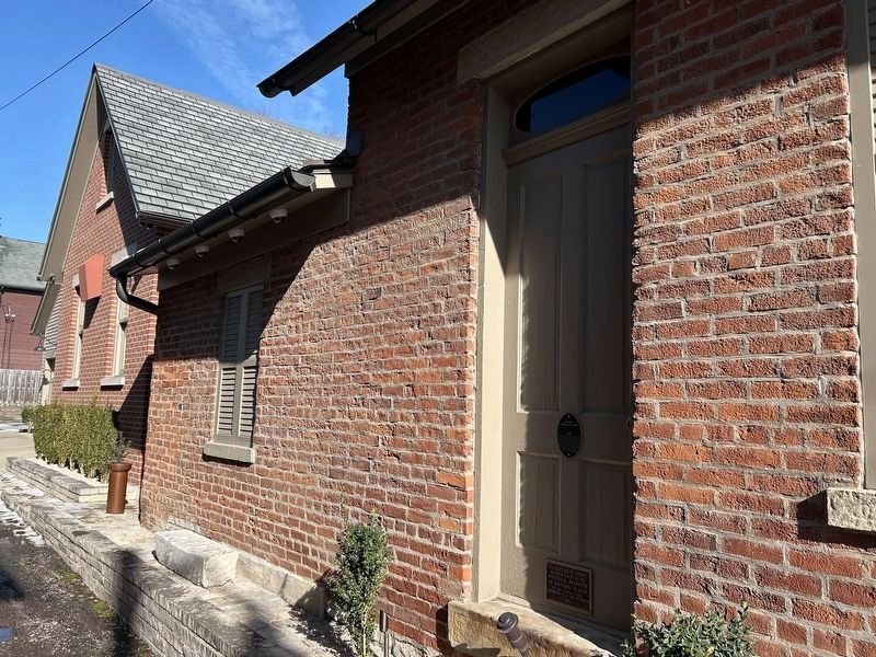 Historic German Village Marker- view looking north along alley. Click for full size. Historic German Village Marker- view looking north along alley image. Click for full size.