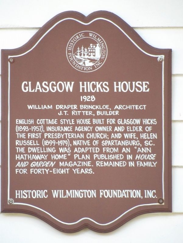 Glascow Hicks House Marker. Click for full size. Glascow Hicks House Marker image. Click for full size.