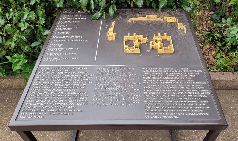 Terme di Caracalla - Rovine Attuali / Caracalla`s Baths - Actual Ruins Marker. Click for full size. Terme di Caracalla - Rovine Attuali / Caracalla`s Baths - Actual Ruins Marker image. Click for full size.