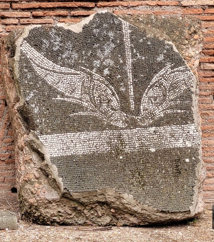 Artwork of two fish inside the Baths of Caracalla. Click for full size. Artwork of two fish inside the Baths of Caracalla image. Click for full size.
