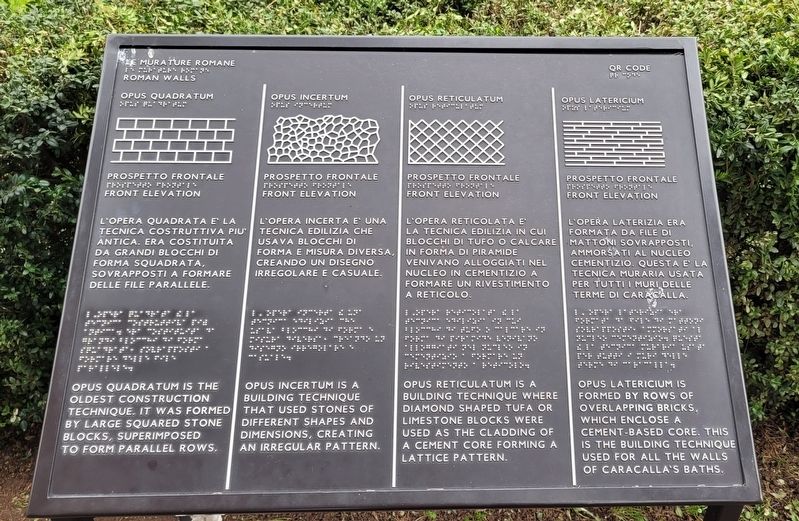 Le Murature Romane / Roman Walls Marker. Click for full size. Le Murature Romane / Roman Walls Marker image. Click for full size.