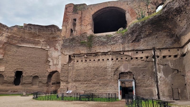 A view of the different building materials used at the Baths of Caracalla. Click for full size. A view of the different building materials used at the Baths of Caracalla image. Click for full size.