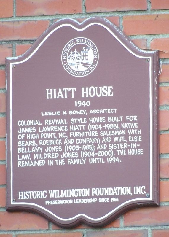 Hiatt House Marker. Click for full size. Hiatt House Marker image. Click for full size.